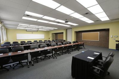 One of our Conference Rooms from the front - classroom style